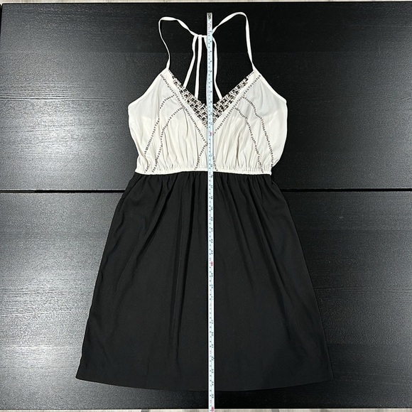 Ecote Urban Outfitters Black and White Spaghetti Strap Dress with Beaded Detail - Picture 8 of 8